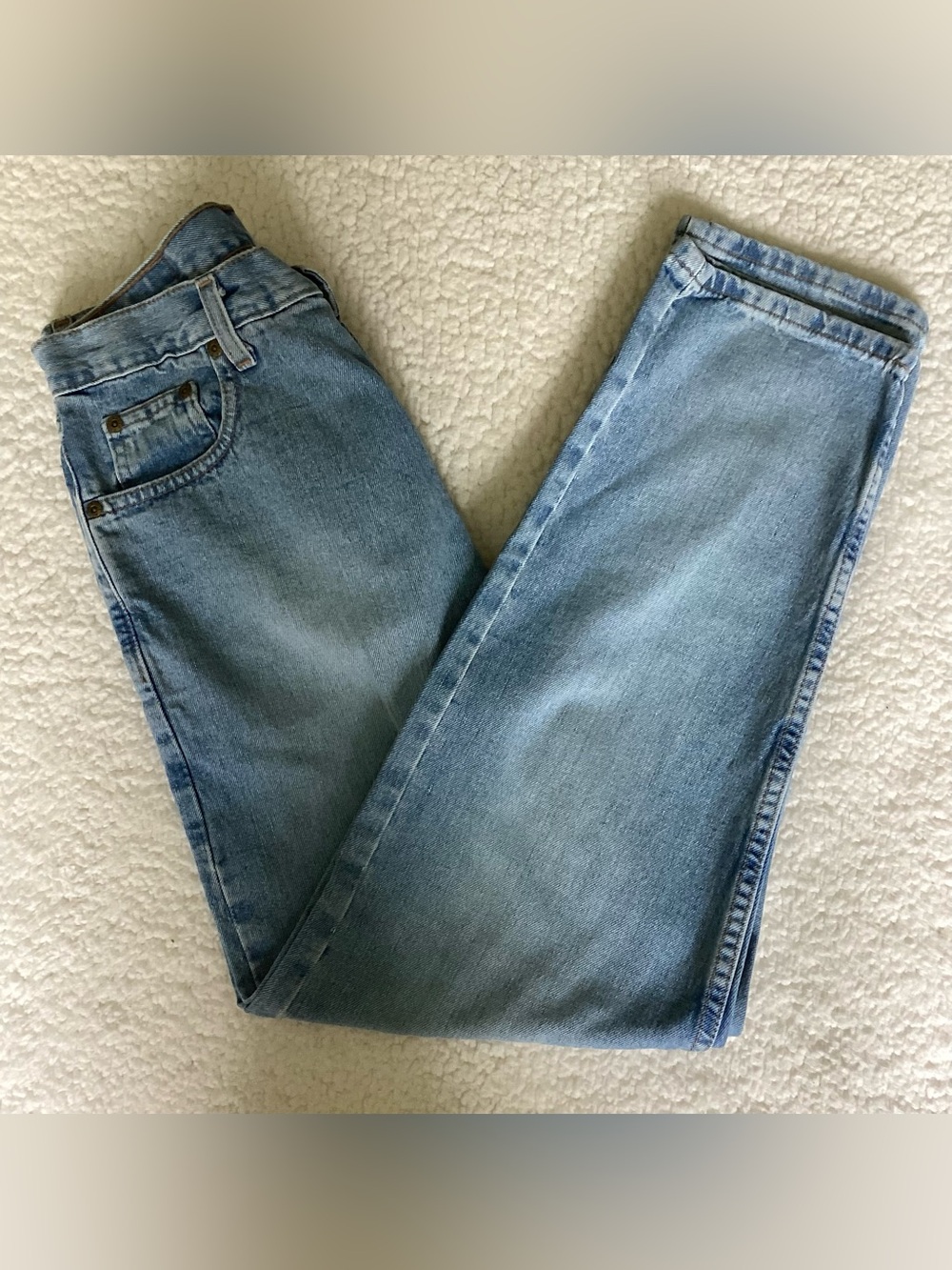 Eddie Bauer Vintage 90s Mom Jeans Petite 8 High Rise Button Fly Denim‎